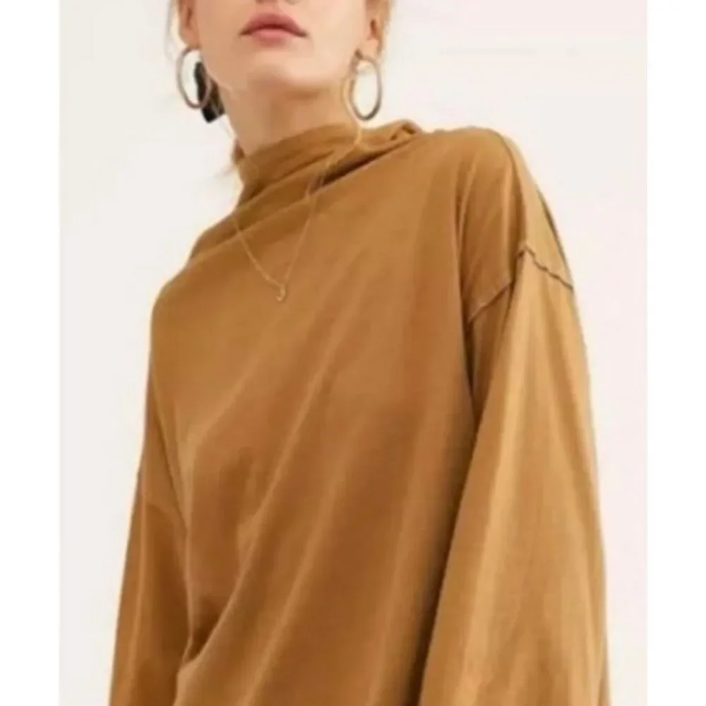 Free People We The Free Supernova Long Sleeve Tee| Mustard in Medium